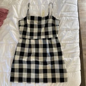 Black and white checkered dress. Never worn.